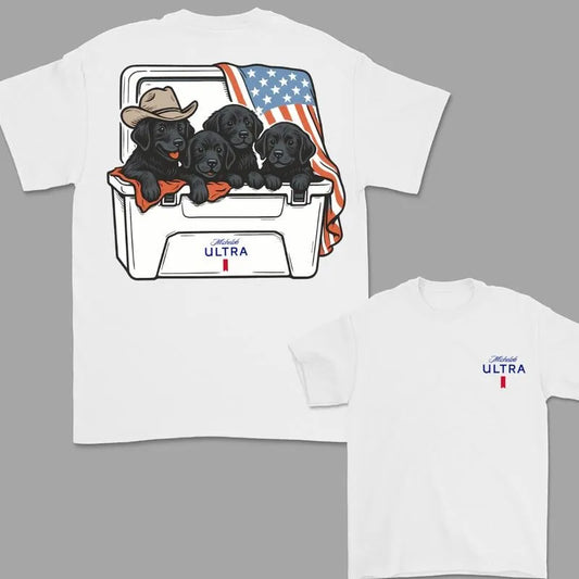 Dogs Beer 4th Of July Black Labrador Ultra  T-Shirt / Sweatshirt / Hoodie