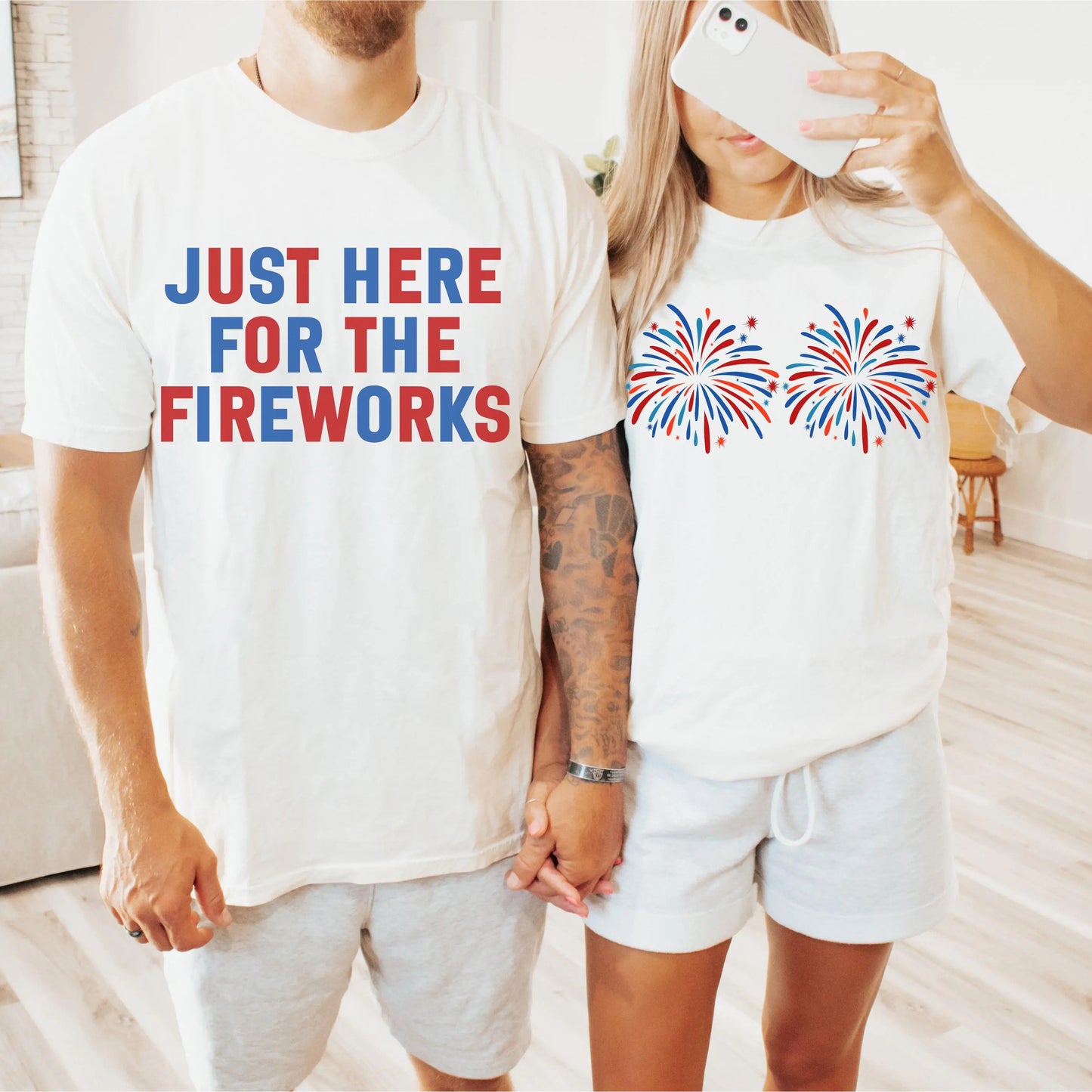Funny Couples Fourth Of July Fireworks T-Shirt / Sweatshirt / Hoodie