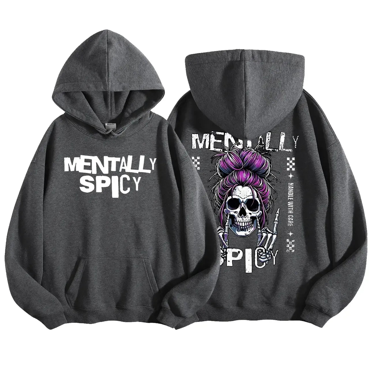 Spicy Skull Purple Bun Skeleton Hands T-Shirt / Sweatshirt / Hoodie