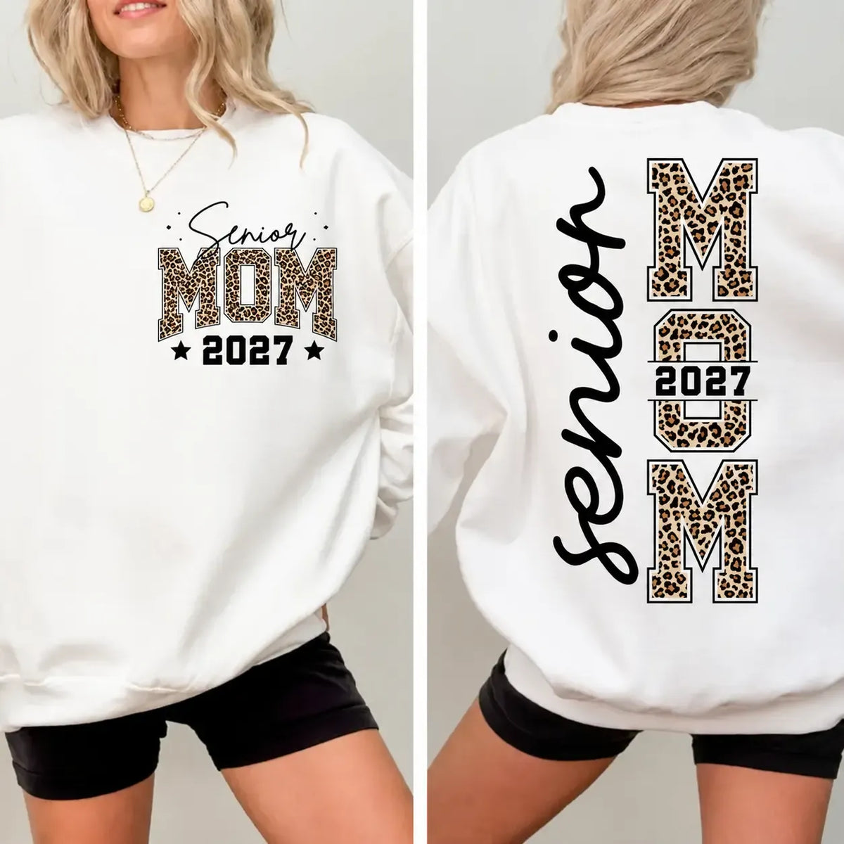 Senior Mom 2027 Leopard T-Shirt / Sweatshirt / Hoodie