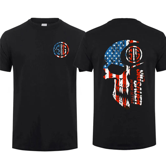 Sig Sauer American Flag 2 Sided Tactical Gear Gun Lover T-Shirt / Sweatshirt / Hoodie