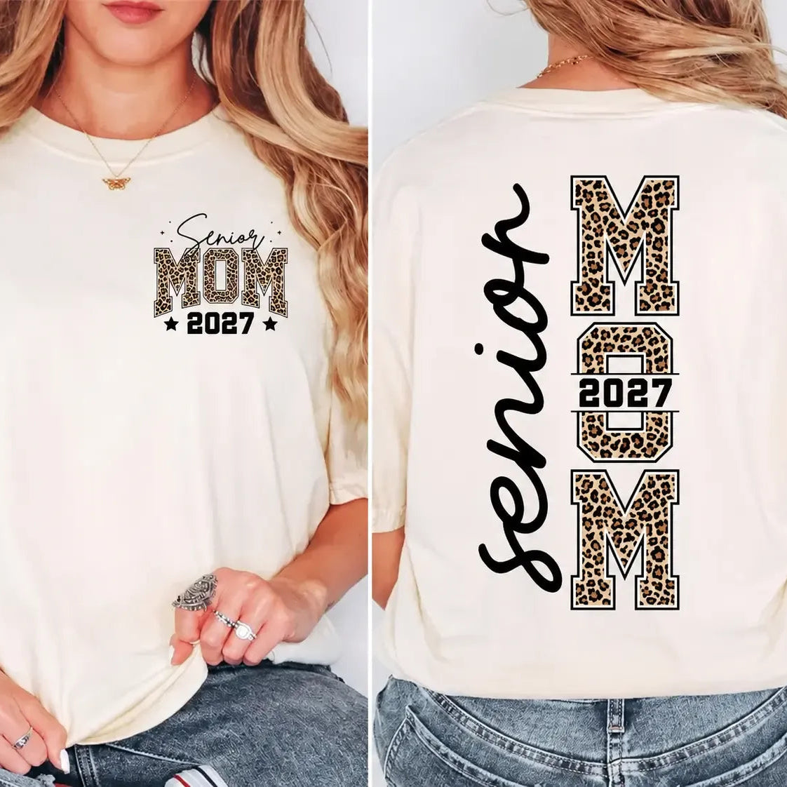 Senior Mom 2027 Leopard T-Shirt / Sweatshirt / Hoodie