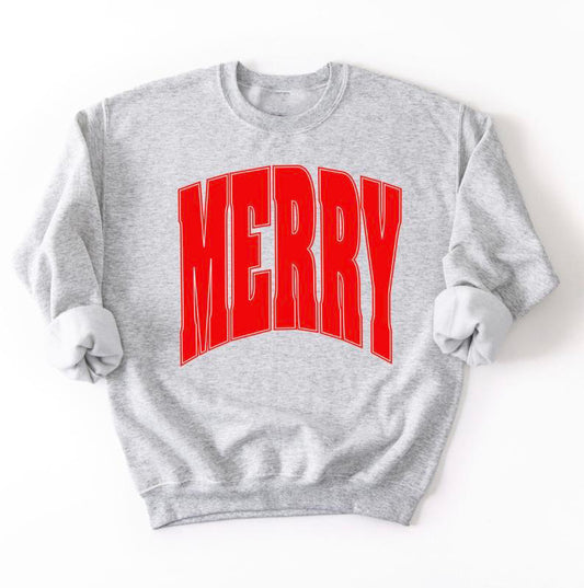 Merry Print Christmas T-Shirt / Sweatshirt / Hoodie