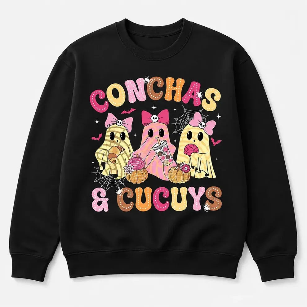 Mexican Ghost Espooky Vibes Fantasma Graphic Day Of The Dead Conchas & Cucuy T-Shirt / Sweatshirt / Hoodie