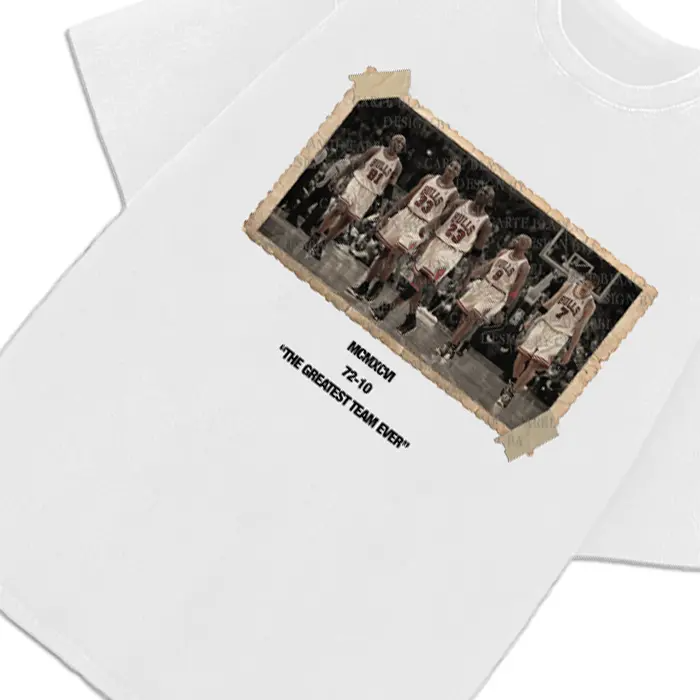 1996 Chicago Squad 72-10 Vintage Photo Greatest Team Ever T-Shirt / Sweatshirt / Hoodie