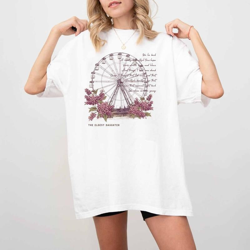 Eldest Daughter Showgirl Ferris Wheels Kisses and Lilacs Lyrics Vintage Graphic T-Shirt / Sweatshirt / Hoodie