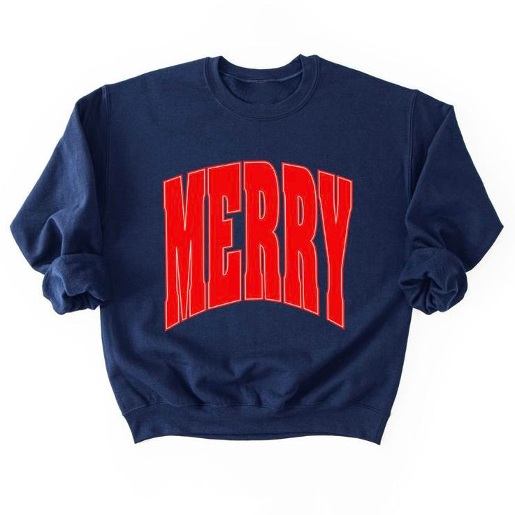 Merry Print Christmas T-Shirt / Sweatshirt / Hoodie