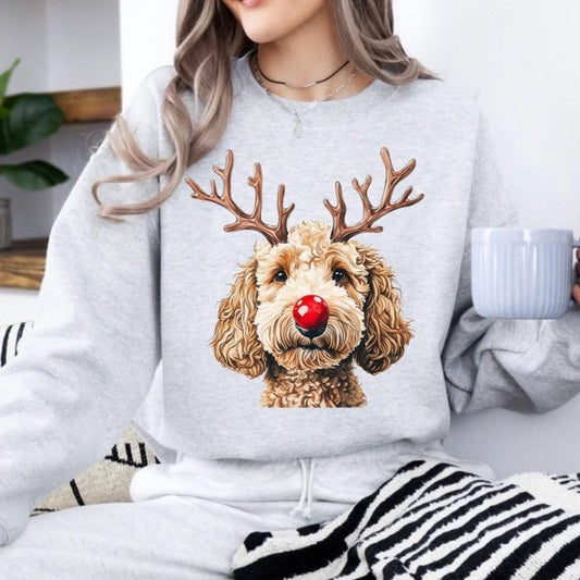 Christmas Reindeer Dog T-Shirt / Sweatshirt / Hoodie