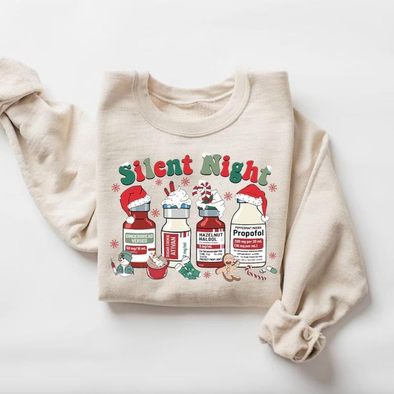 Silent Night Christmas Nurse Medical T-Shirt / Sweatshirt / Hoodie