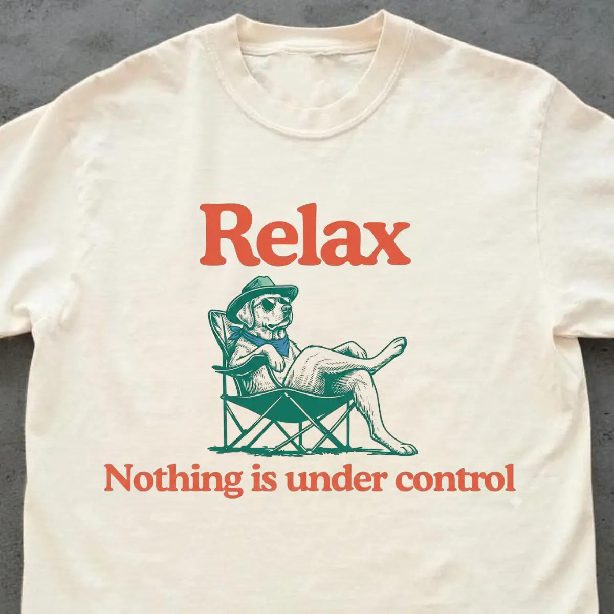 Chill Dog Vintage Relax Nothing Is Under Control T-Shirt / Sweatshirt / Hoodie