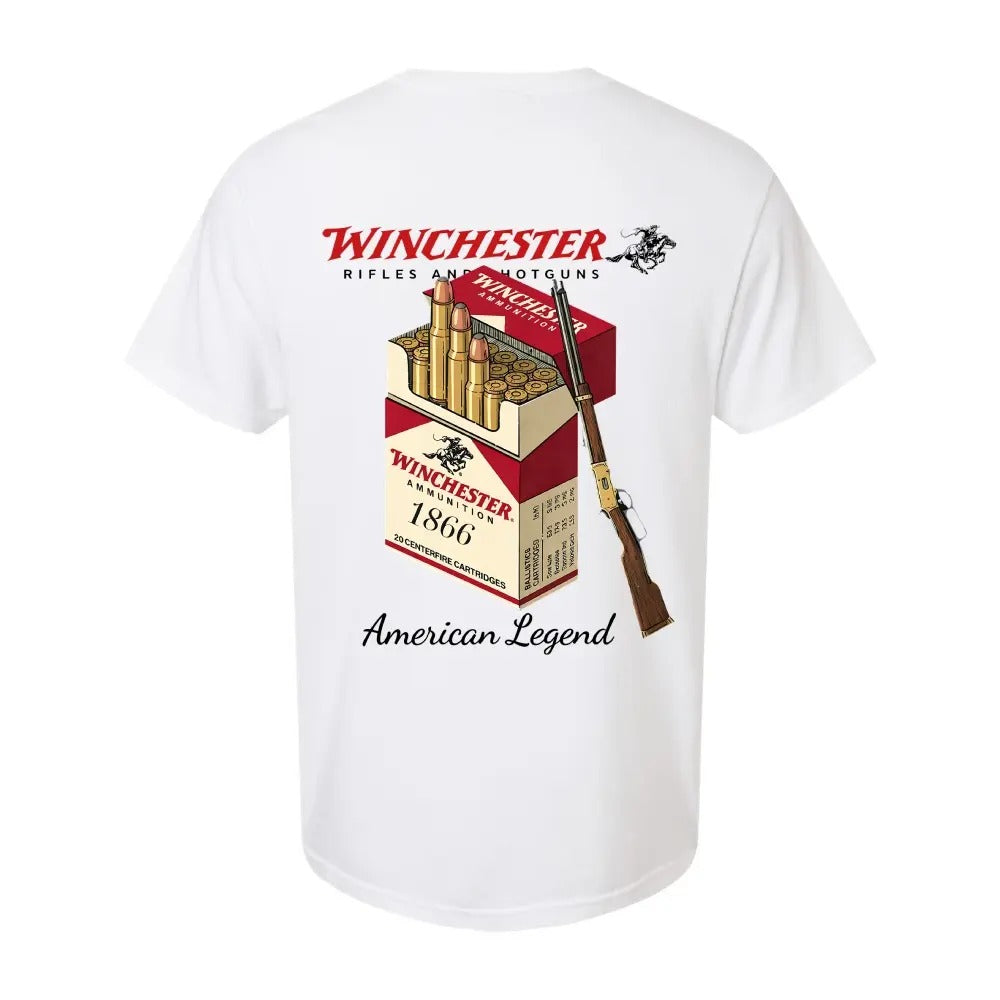 1866 AmmoBox Graphic Lever Action Rifle Print Vintage Hunting T-Shirt / Sweatshirt / Hoodie