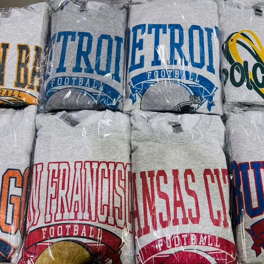 Vintage Football Hometown Pullover City Football Retro T-Shirt / Sweatshirt / Hoodie
