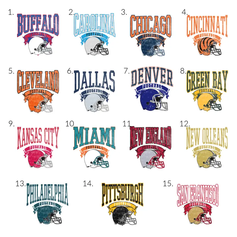 Vintage Football Hometown Pullover City Football Retro T-Shirt / Sweatshirt / Hoodie