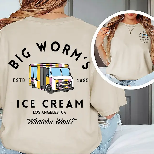 Big Worm's Ice Cream - Whatchuwant Classic Cotton Unisex T-Shirt / Sweatshirt / Hoodie