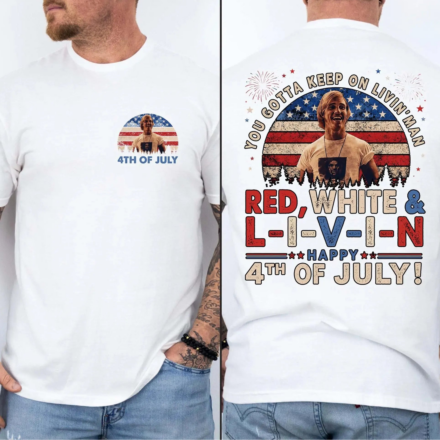You Gotta Keep On Livin' 4th Of July Classic Movie Quote T-Shirt / Sweatshirt / Hoodie