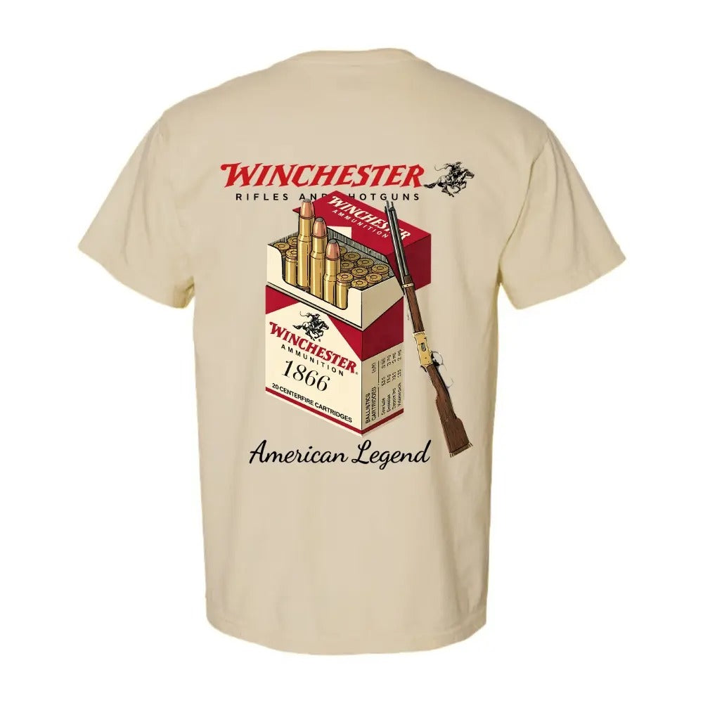 1866 AmmoBox Graphic Lever Action Rifle Print Vintage Hunting T-Shirt / Sweatshirt / Hoodie