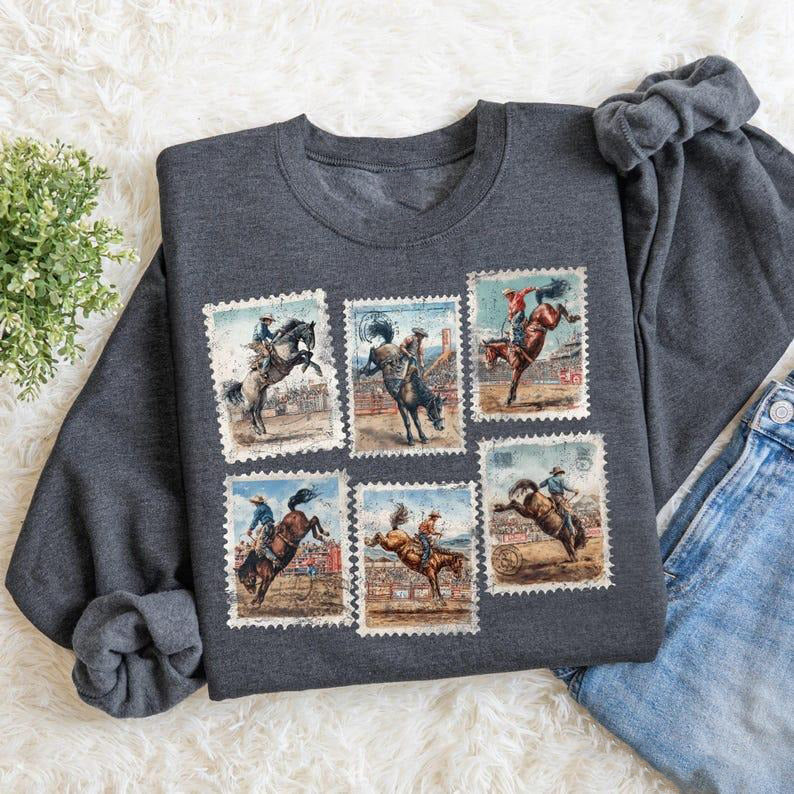 Rodeo Bucking Horse Western Cowboy T-Shirt / Sweatshirt / Hoodie