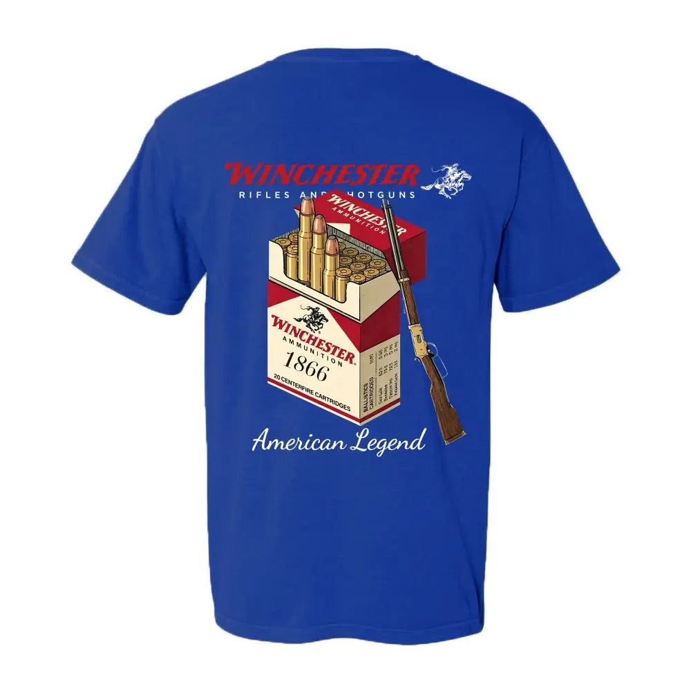 1866 AmmoBox Graphic Lever Action Rifle Print Vintage Hunting T-Shirt / Sweatshirt / Hoodie