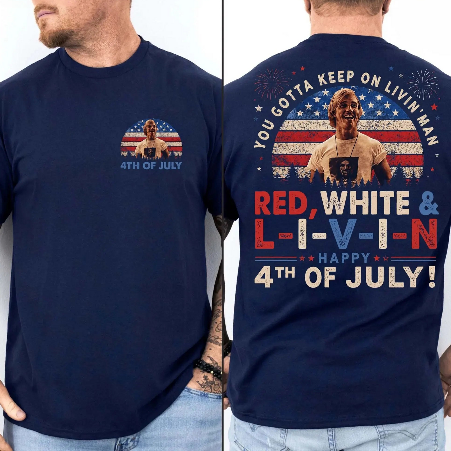 You Gotta Keep On Livin' 4th Of July Classic Movie Quote T-Shirt / Sweatshirt / Hoodie