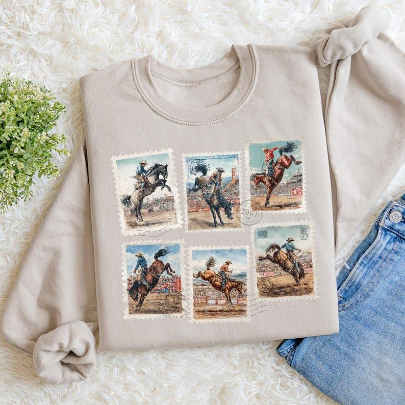 Rodeo Bucking Horse Western Cowboy T-Shirt / Sweatshirt / Hoodie