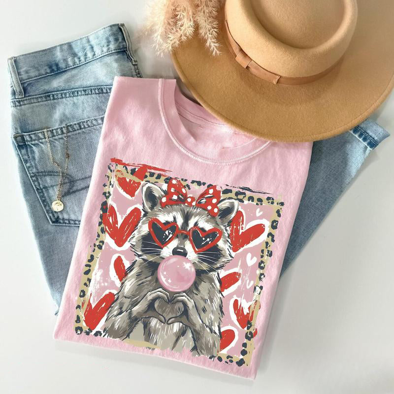 Leopard Valentine Raccoon T-Shirt / Sweatshirt / Hoodie