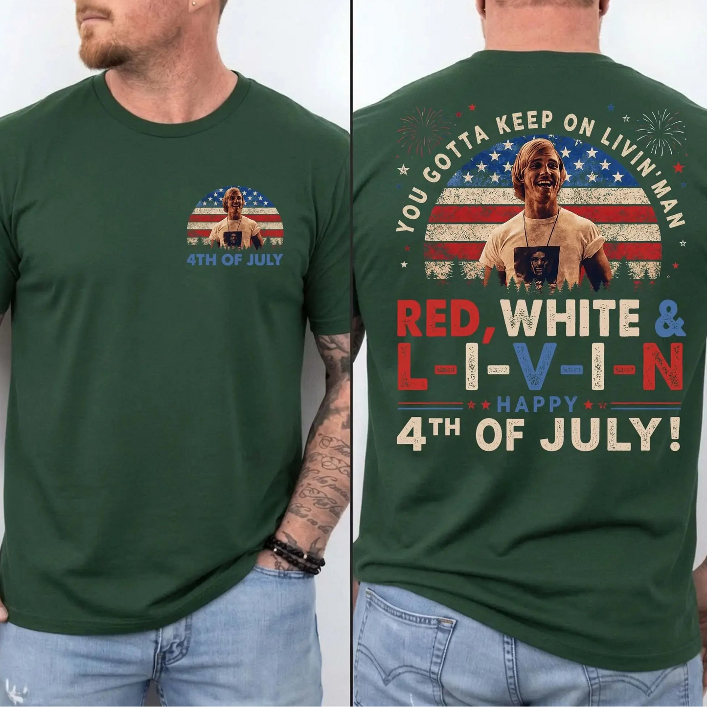 You Gotta Keep On Livin' 4th Of July Classic Movie Quote T-Shirt / Sweatshirt / Hoodie