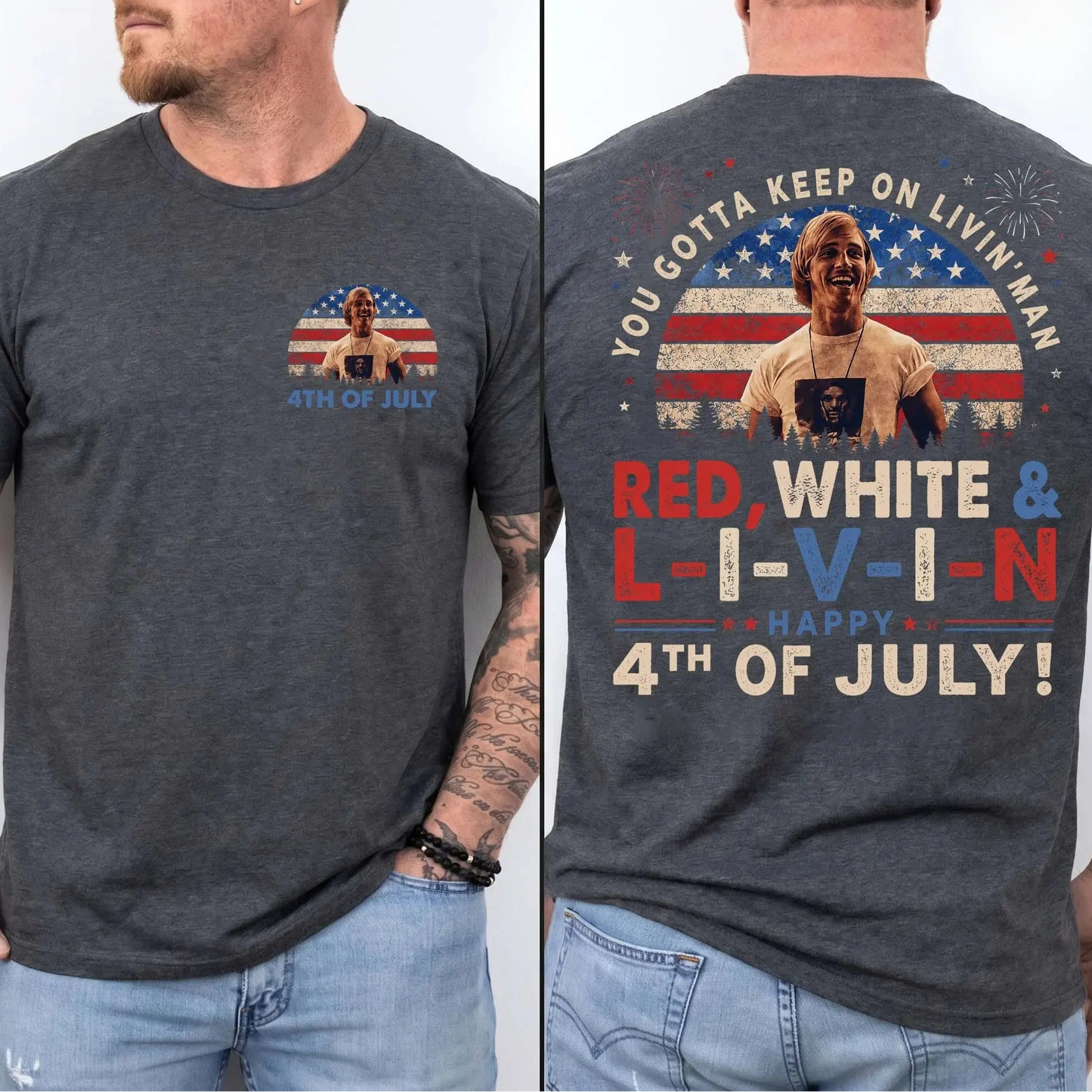 You Gotta Keep On Livin' 4th Of July Classic Movie Quote T-Shirt / Sweatshirt / Hoodie