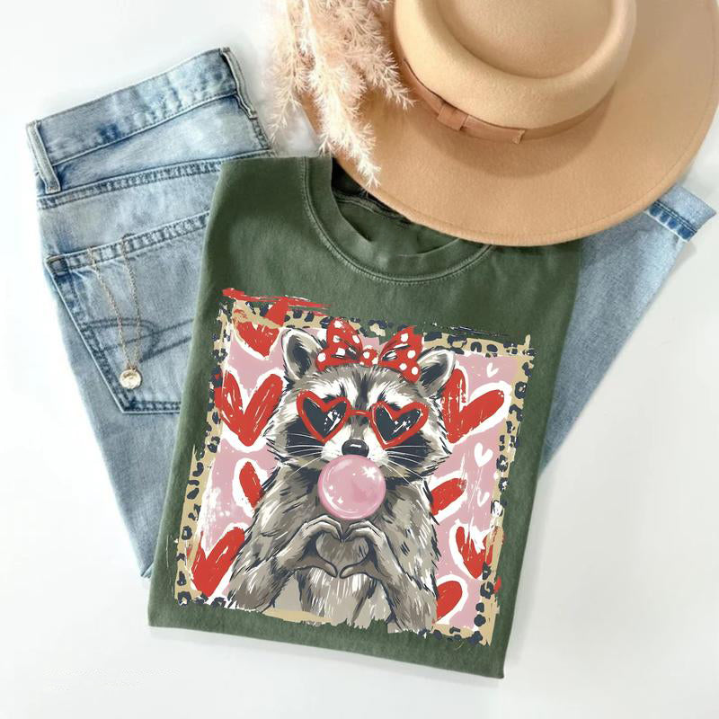 Leopard Valentine Raccoon T-Shirt / Sweatshirt / Hoodie