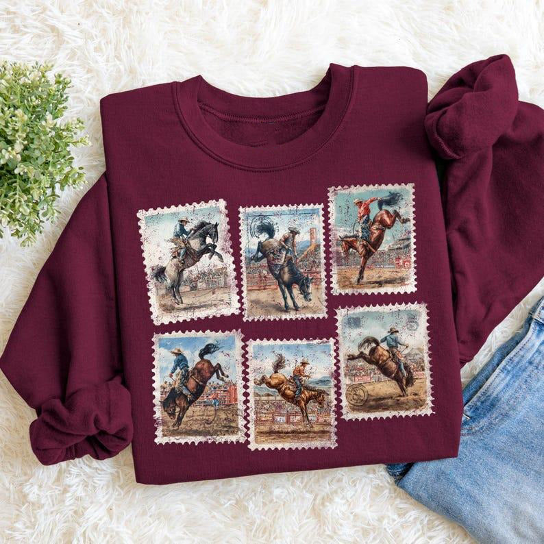 Rodeo Bucking Horse Western Cowboy T-Shirt / Sweatshirt / Hoodie