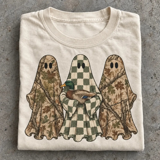 Hunting Season Ghosts Camo Mallard Duck Halloween T-Shirt / Sweatshirt / Hoodie