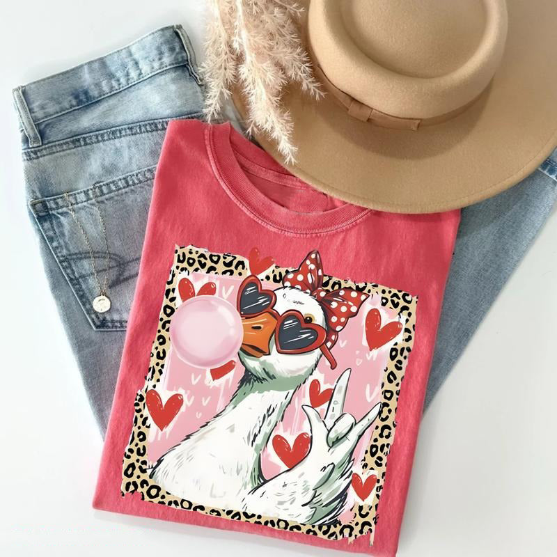 Leopard Valentine's Day Goose T-Shirt / Sweatshirt / Hoodie