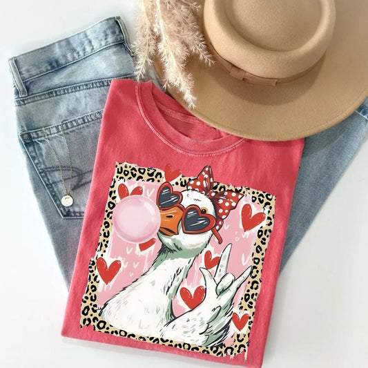 Leopard Valentine's Day Goose T-Shirt / Sweatshirt / Hoodie