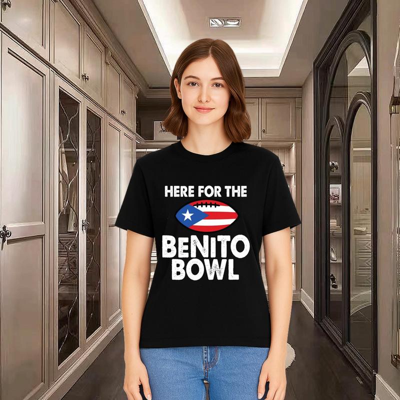 Here For The BENITO BOWL Puerto Rico Flag Football Graphic T-Shirt / Sweatshirt / Hoodie