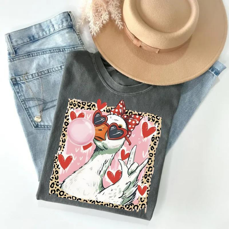 Leopard Valentine's Day Goose T-Shirt / Sweatshirt / Hoodie