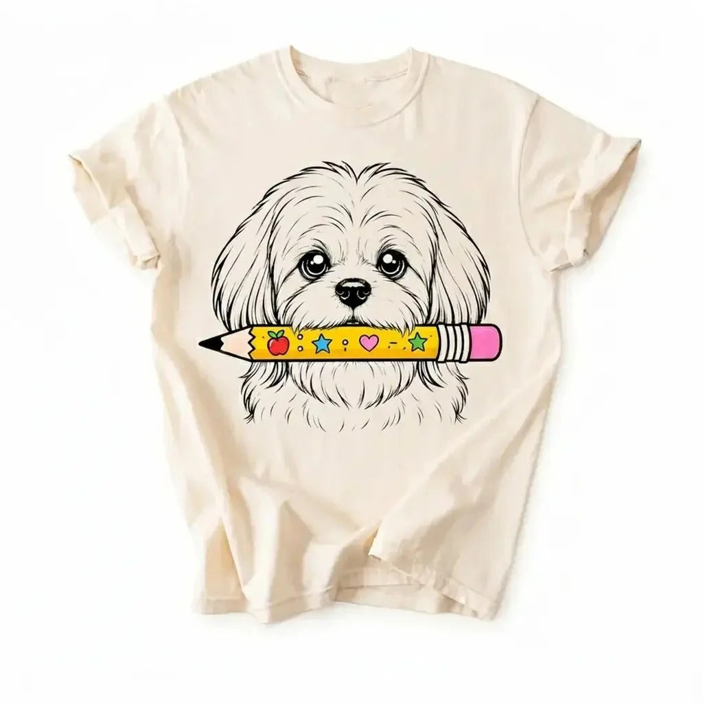50+ Dog Breeds Back to School Cute First Day of School Teacher T-Shirt / Sweatshirt / Hoodie