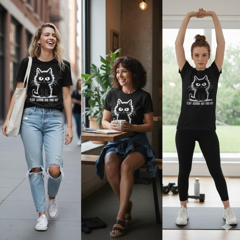 Funny Cat Fluff Around And Find Out T-Shirt / Sweatshirt / Hoodie