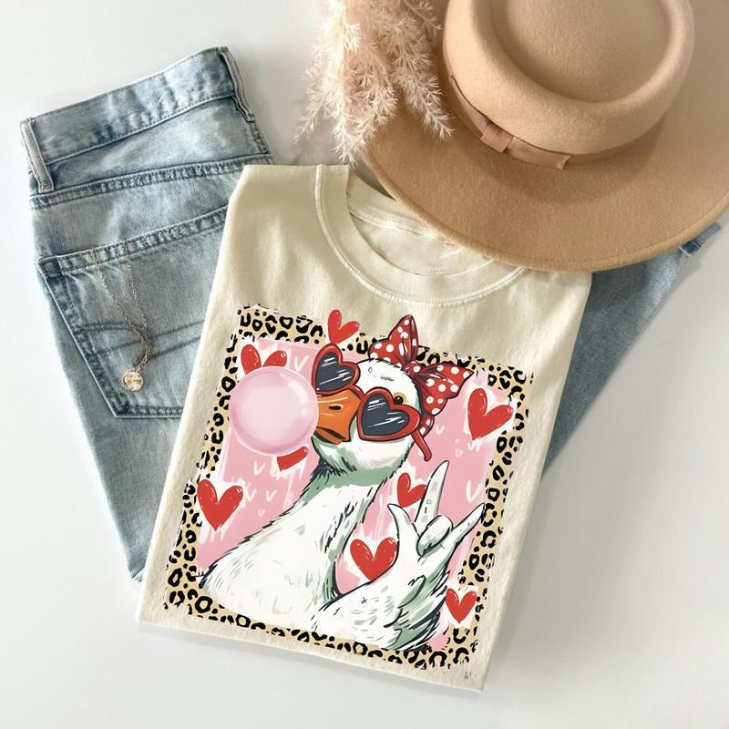 Leopard Valentine's Day Goose T-Shirt / Sweatshirt / Hoodie