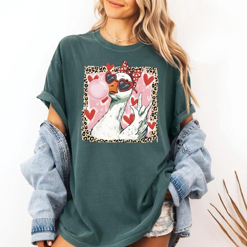 Leopard Valentine's Day Goose T-Shirt / Sweatshirt / Hoodie