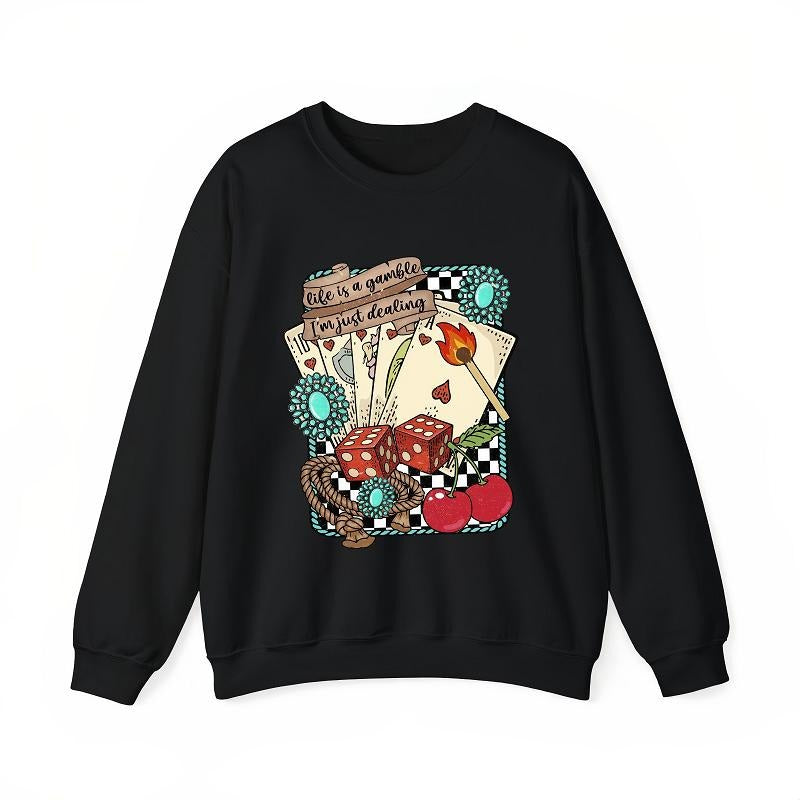 Life is a Gamble Retro Turquoise Western T-Shirt / Sweatshirt / Hoodie