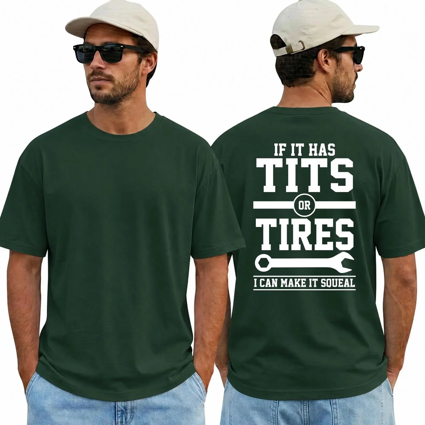 If It Has Tits Or Tires I Can Make It Squeal Mechanic Garage Car Enthusiast T-Shirt / Sweatshirt / Hoodie
