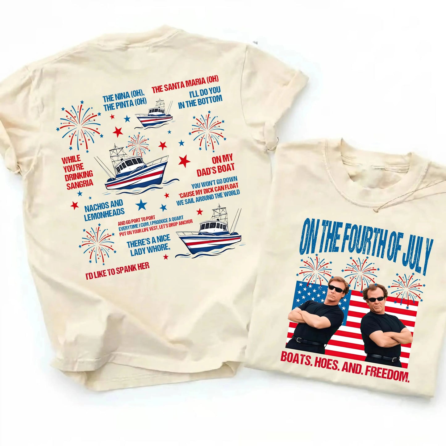 Step Brothers Brand On The Fourth Of July Boats Hoes And Freedom T-Shirt / Sweatshirt / Hoodie