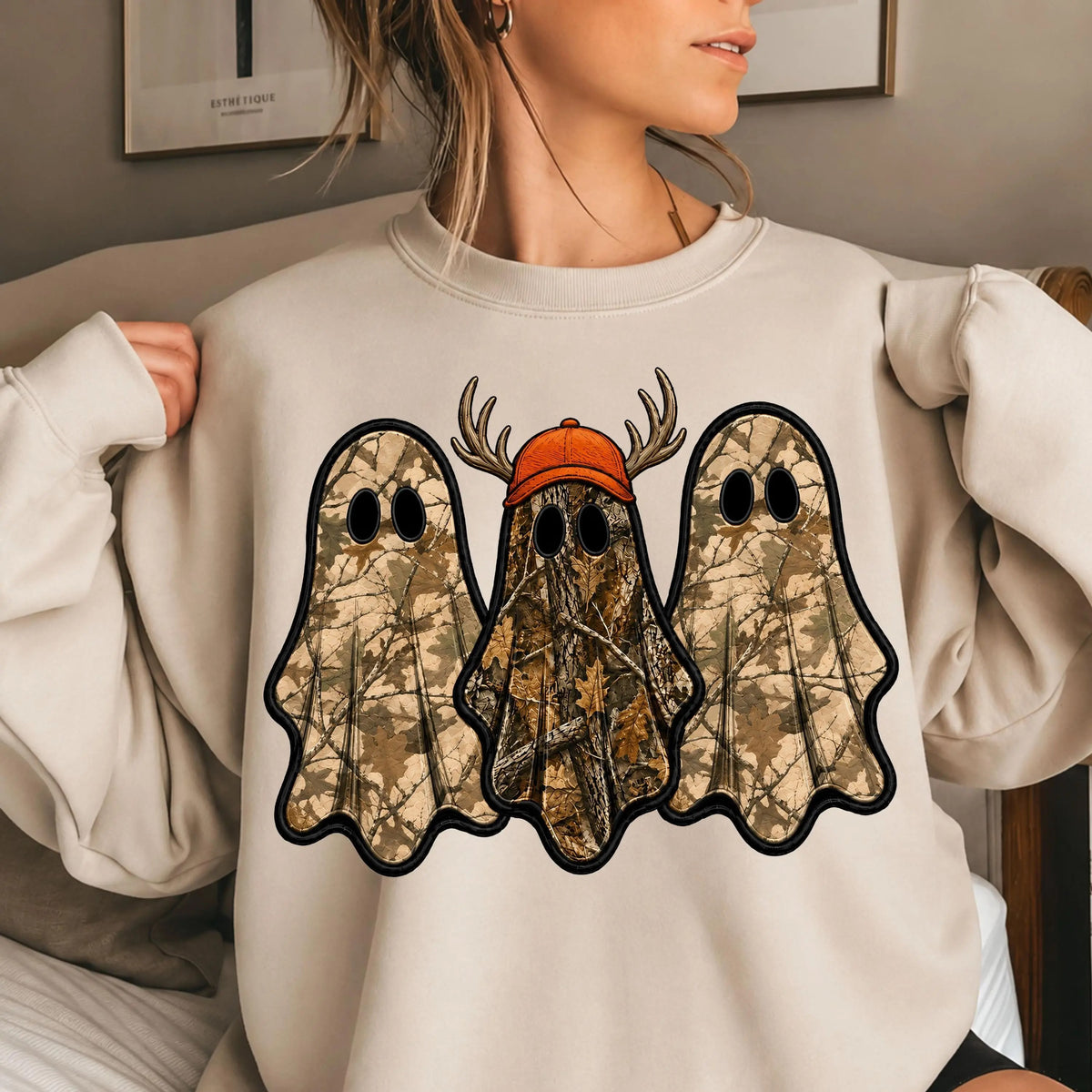 Retro Ghost Hunting Spooky Camo Graphic T-Shirt / Sweatshirt / Hoodie