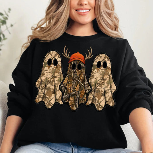 Retro Ghost Hunting Spooky Camo Graphic T-Shirt / Sweatshirt / Hoodie