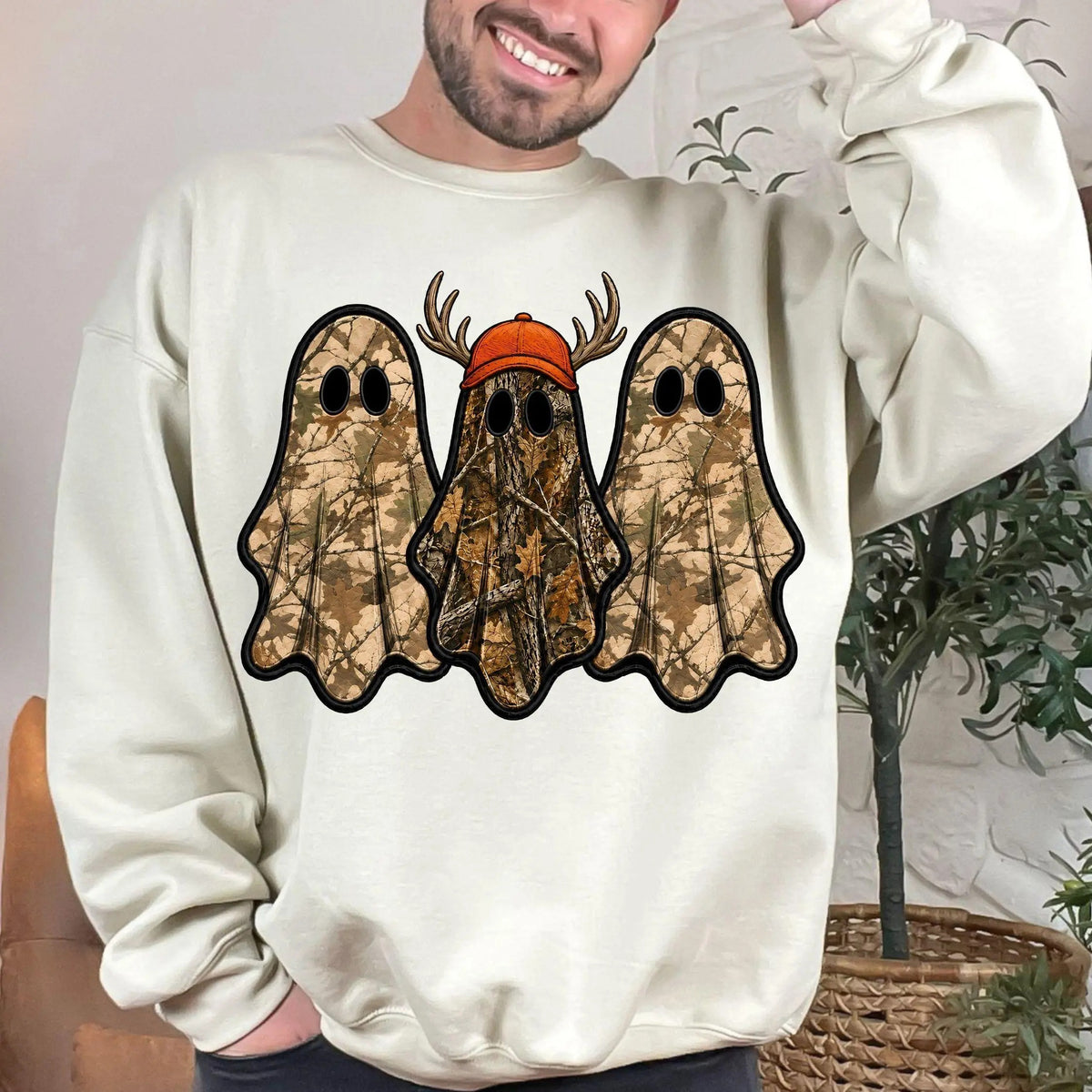 Retro Ghost Hunting Spooky Camo Graphic T-Shirt / Sweatshirt / Hoodie