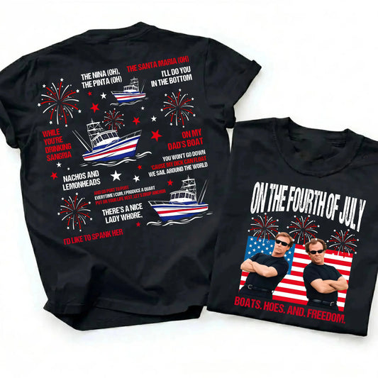 Step Brothers Brand On The Fourth Of July Boats Hoes And Freedom T-Shirt / Sweatshirt / Hoodie