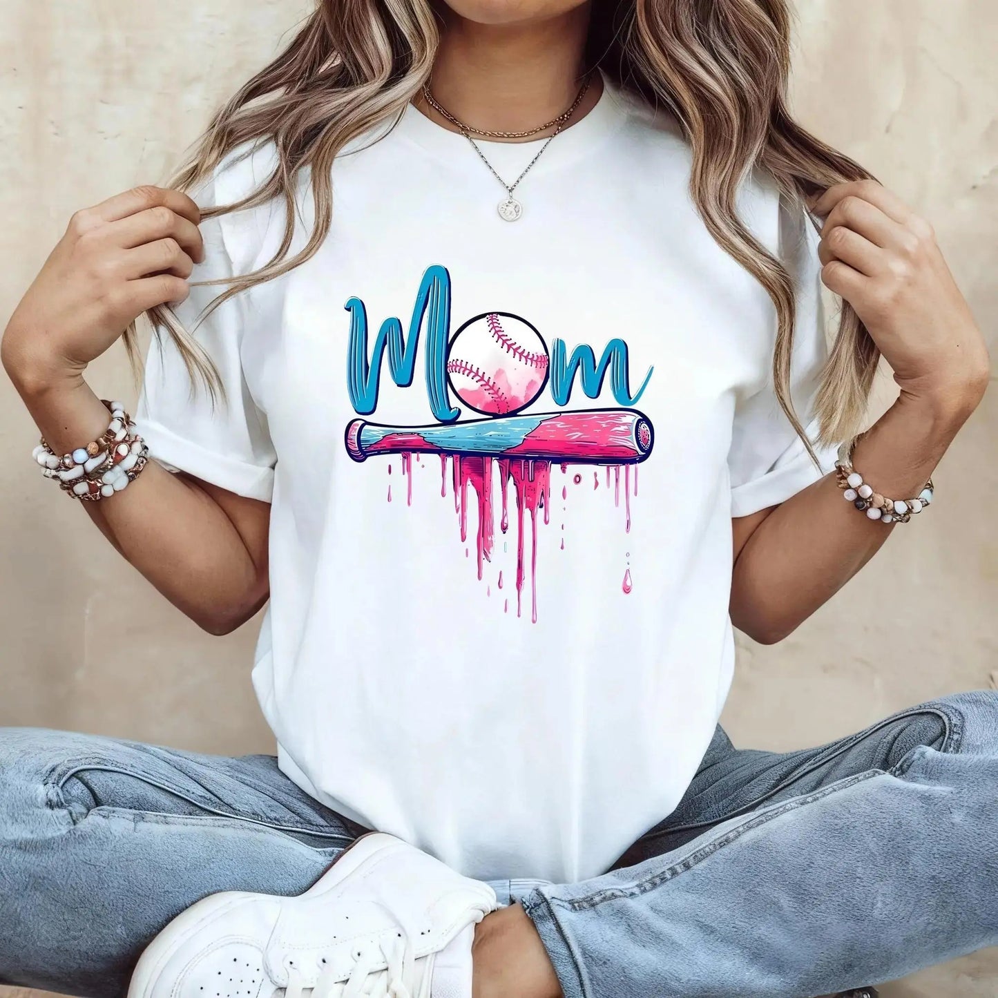 Baseball Mom Pink Drip T-Shirt / Sweatshirt / Hoodie
