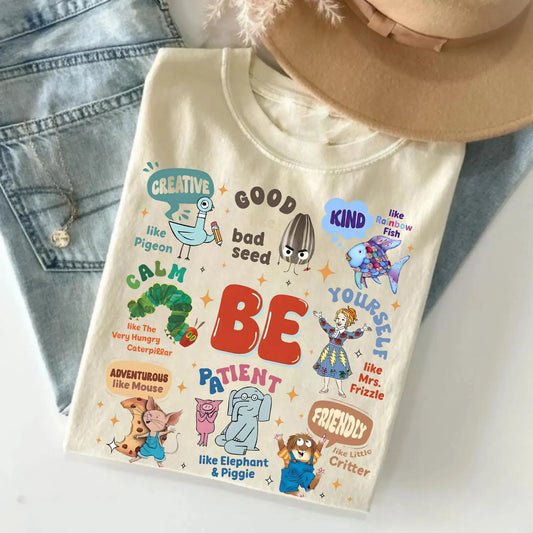Children’s Character Affirmations Teacher Book Lover Back to School Graphic T-Shirt / Sweatshirt / Hoodie