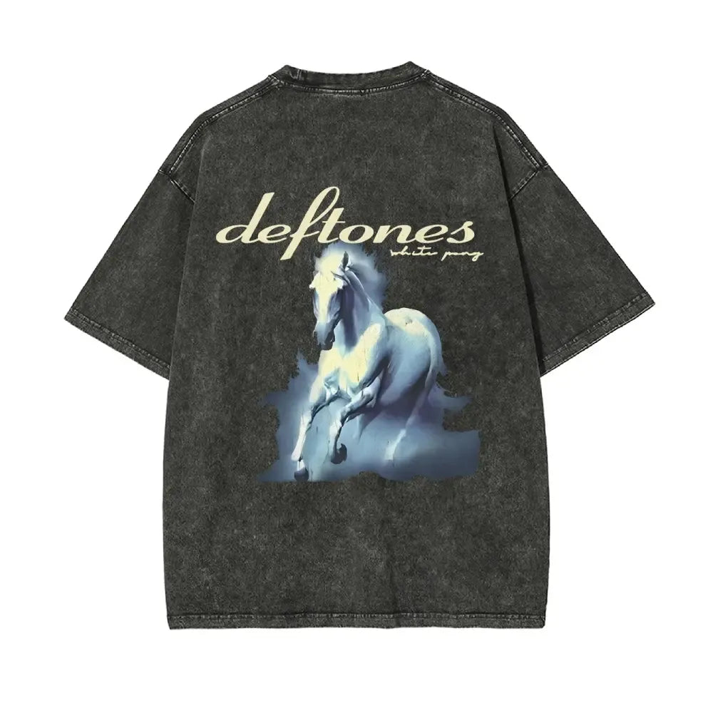 Defto White Pony Running Horse Graphic T-Shirt / Sweatshirt / Hoodie