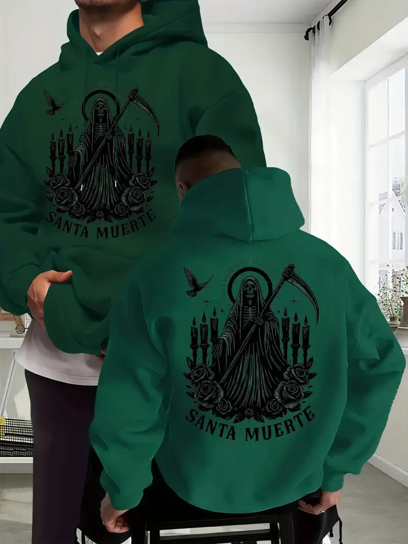 Saint Muerte Skull Rose Print T-Shirt / Sweatshirt / Hoodie