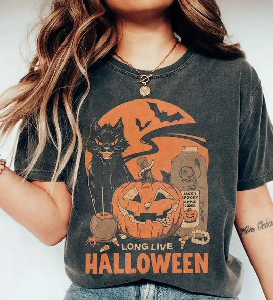 Long Live Halloween Spooky Season Vintage T-Shirt / Sweatshirt / Hoodie